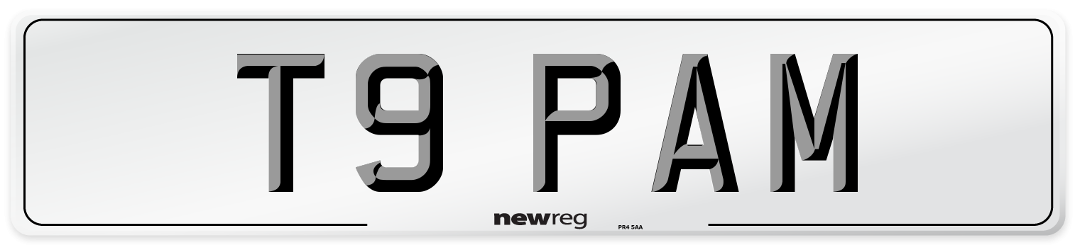 T9 PAM Number Plate from New Reg